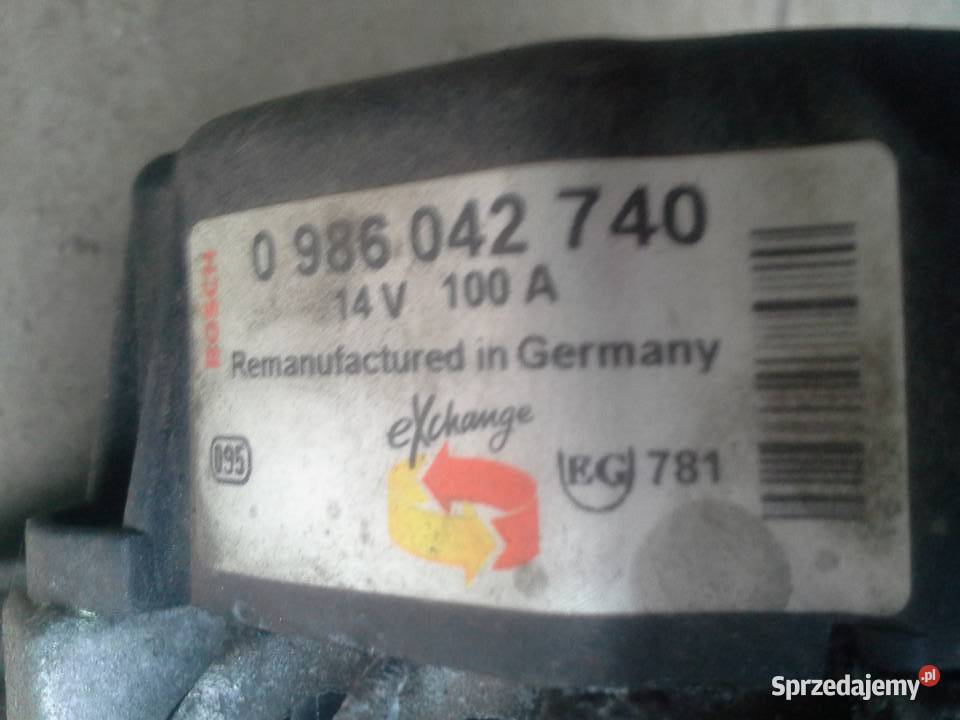 Opel Astra 2 G II alternator 18 0986042740 Rok produkcji 1999 Dębno