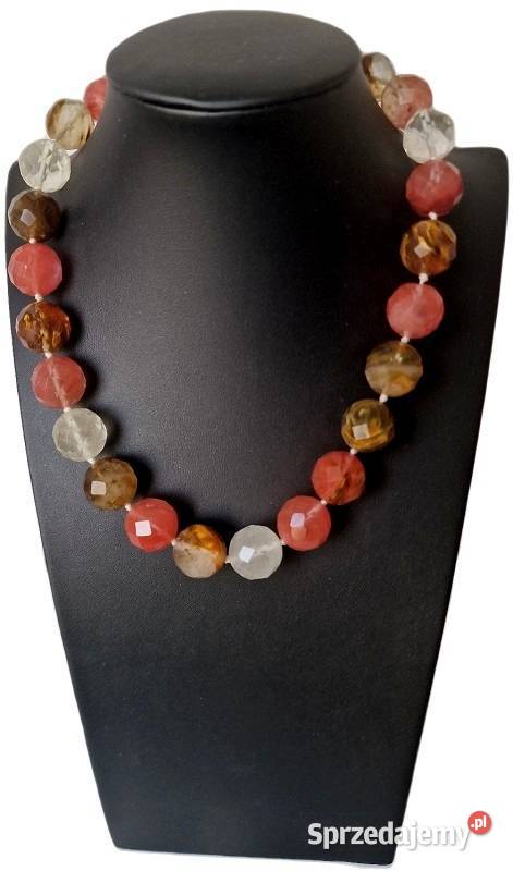 KWARC RUTYLOWY NASZYJNIK KAMIENIE MIŁOŚCI Częstochowa