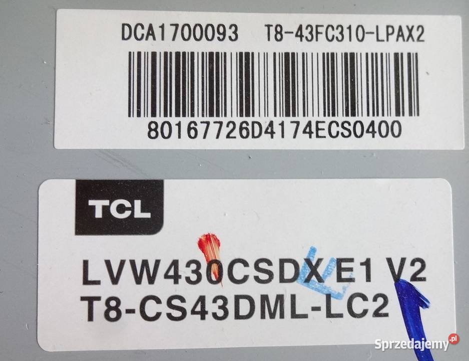 Thomson 43FC3106 listwy LED JLD40081330057BSM Szczecin