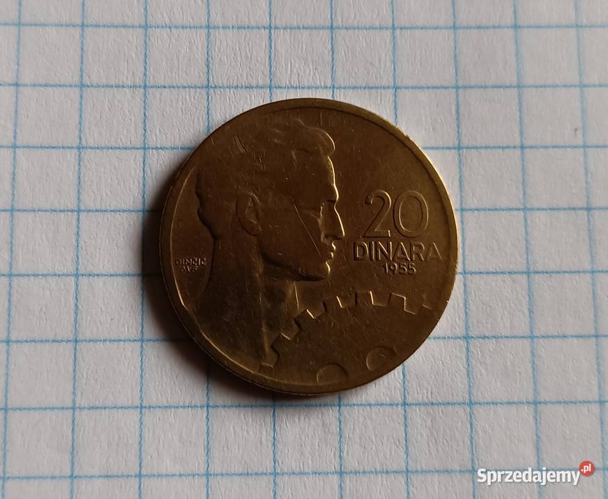 20 DINARÓW 1955 JUGOSŁAWIA Piszczac