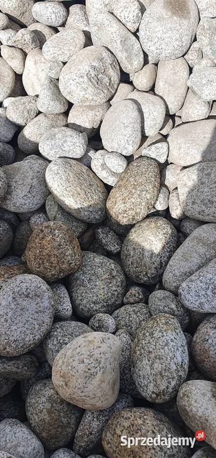 Okrągłe otoczaki granitowe otoczak granit szare Bielawa sprzedam
