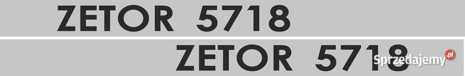 Naklejki napis Zetor 5718 srebrny 2 Biuro Kamionna