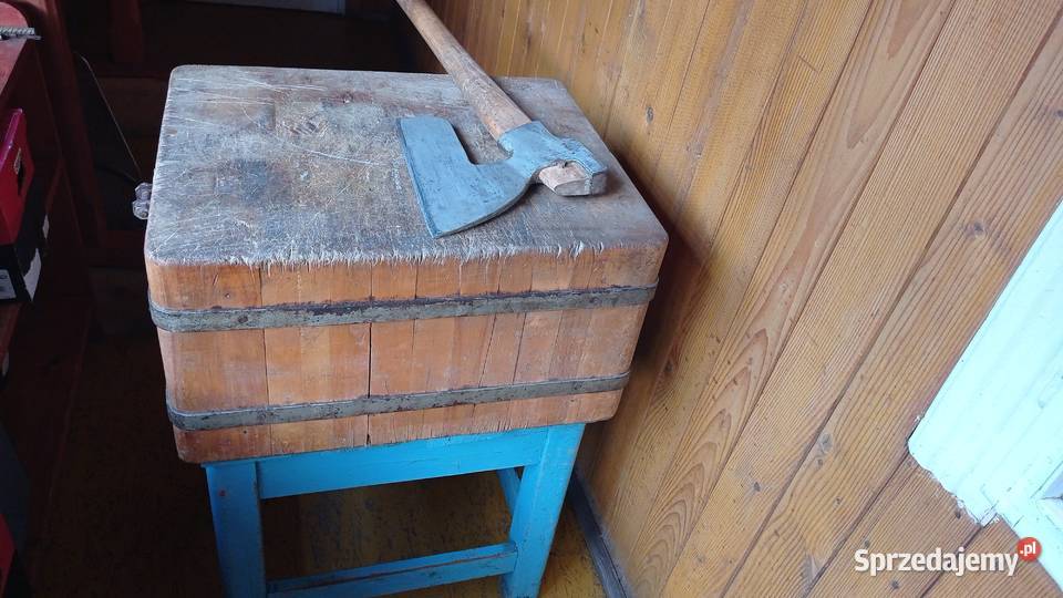 klocek masarski topór rzeźniczy