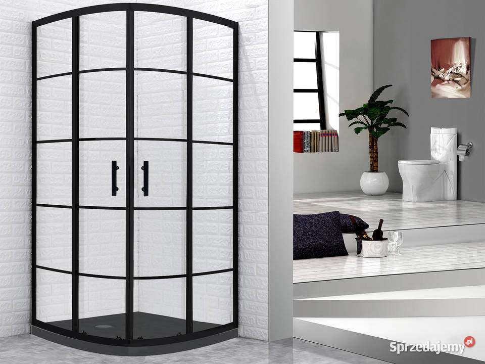 Kabina prysznicowa BLACK LOFT industrial czarna