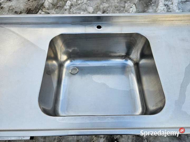Blat rogowy ze zlewem 285 x 1265 GRUBA STAL Pszczyna