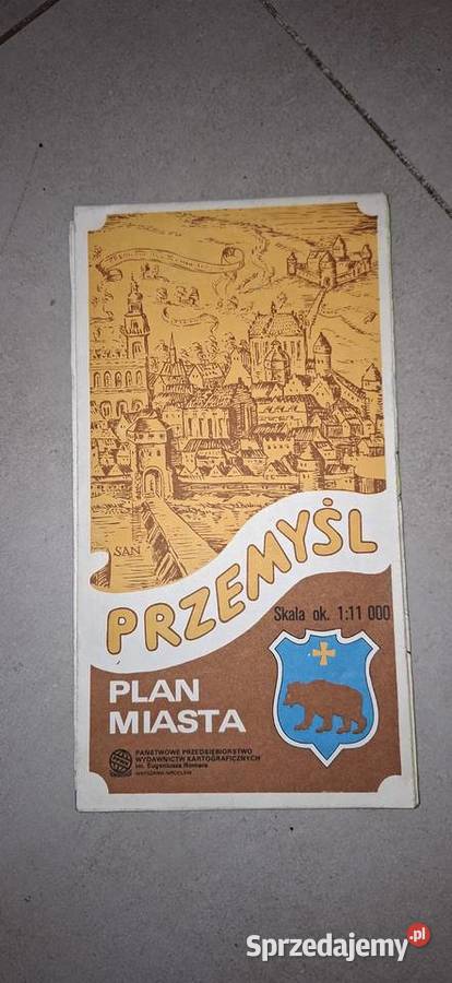 Przemyśl Plan miasta 1989 Niski nakład wyd 1 Łęczyca sprzedam