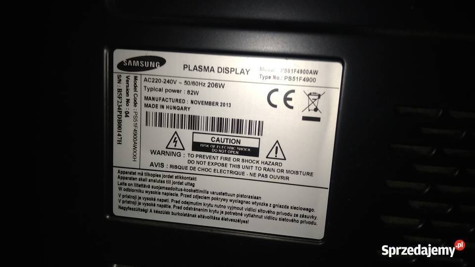 Telewizor Plazmowy Samsung 51 sprzedam