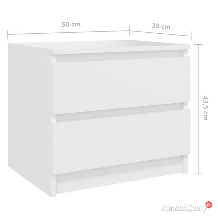 Szafka nocna biała 50x39x435 materiał Warszawa