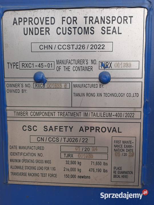 Kontener magazynowy 12m 40HC Tani Transport Gdynia