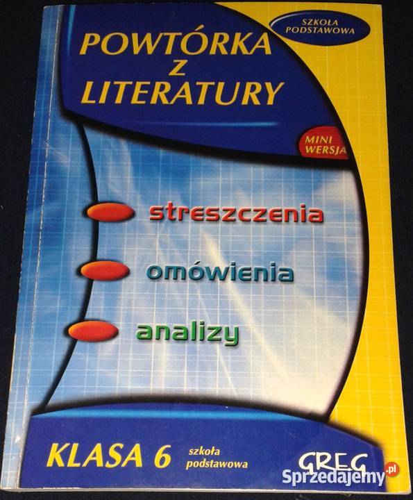 Powtórka z literatury kl 6 Szkoła podstawowa Chełm