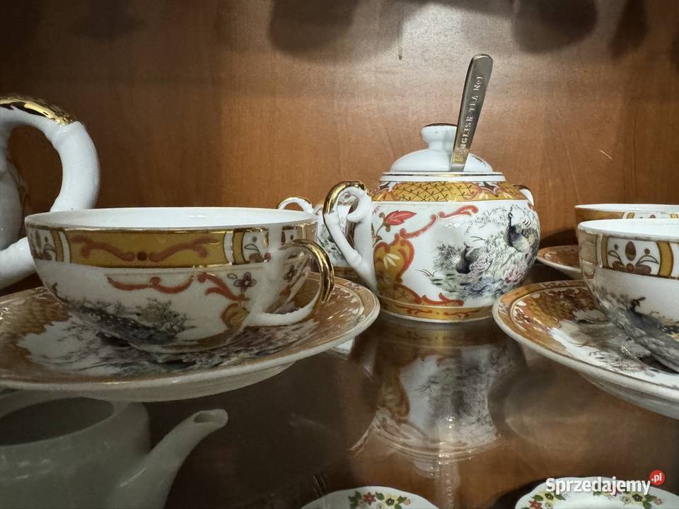 Serwis do herbaty z czasów PRL lata 80 porcelana Częstochowa