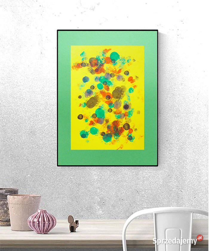nowoczesna grafika do pokoju abstrakcja rysunek Kraków sprzedam