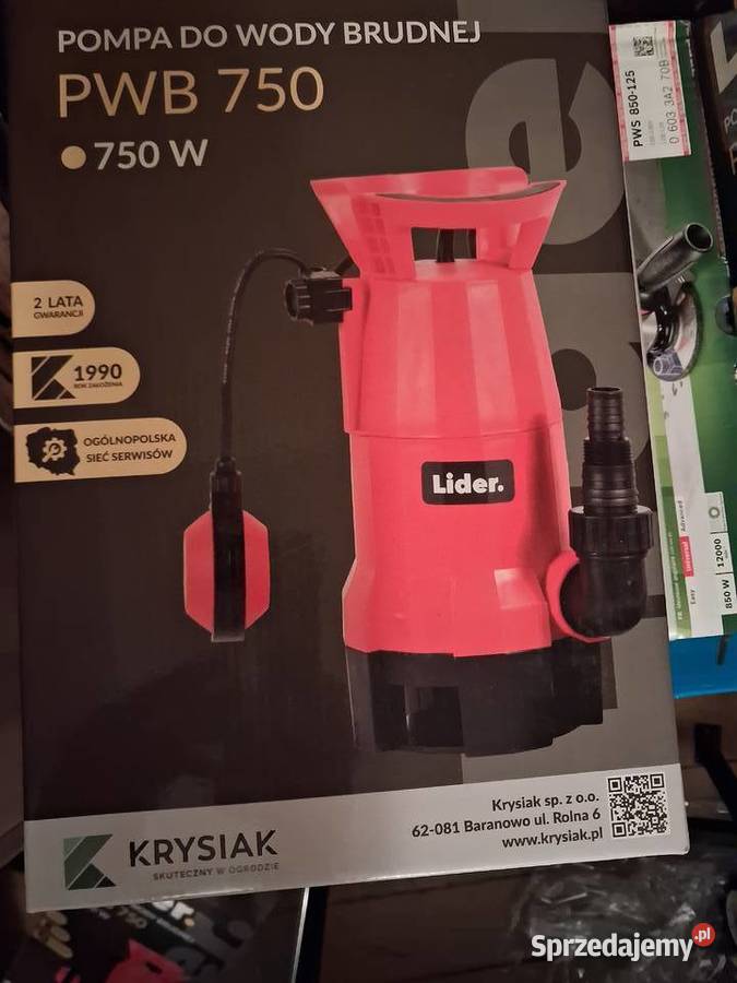 Pompa do wody Lider Krysiak 750w śląskie Tychy