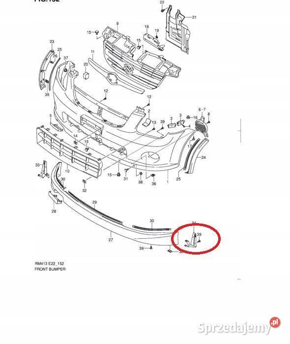 OSŁONA NADKOLA SUZUKI IGNIS RM415 ORYGINAŁ Pozostałe