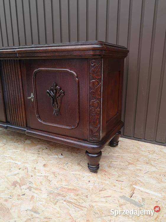 Komoda Niska RTV Dębowa Zgrabna Stara Antyk Meble Swarzędz sprzedam
