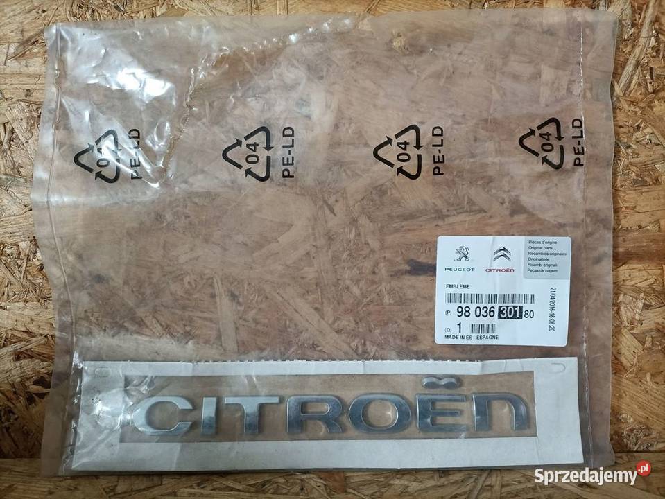 CITROEN C3 EMBLEMAT ZNACZEK LOGO KLAPY BAGAŻNIKA wielkopolskie Pleszew