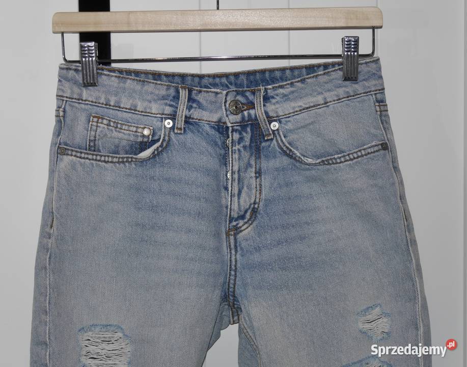 HM świetne spodnie dziury 32 XXS H&M Wrocław sprzedam