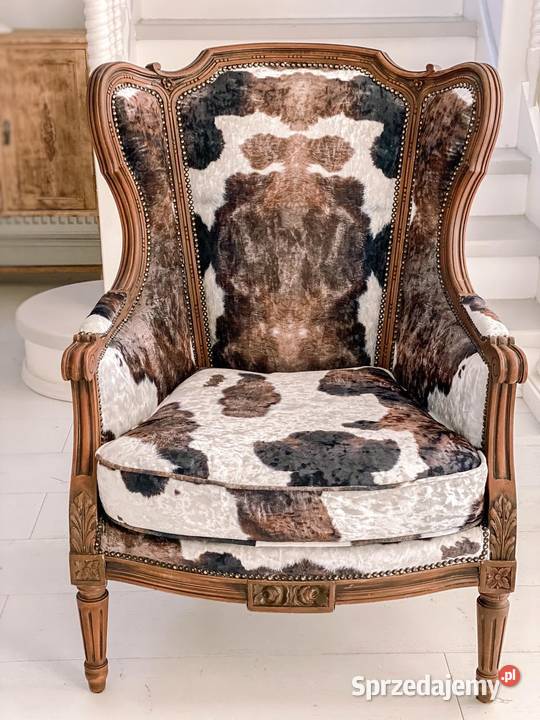 Fotel uszak berżeratkanina krowa Częstochowa