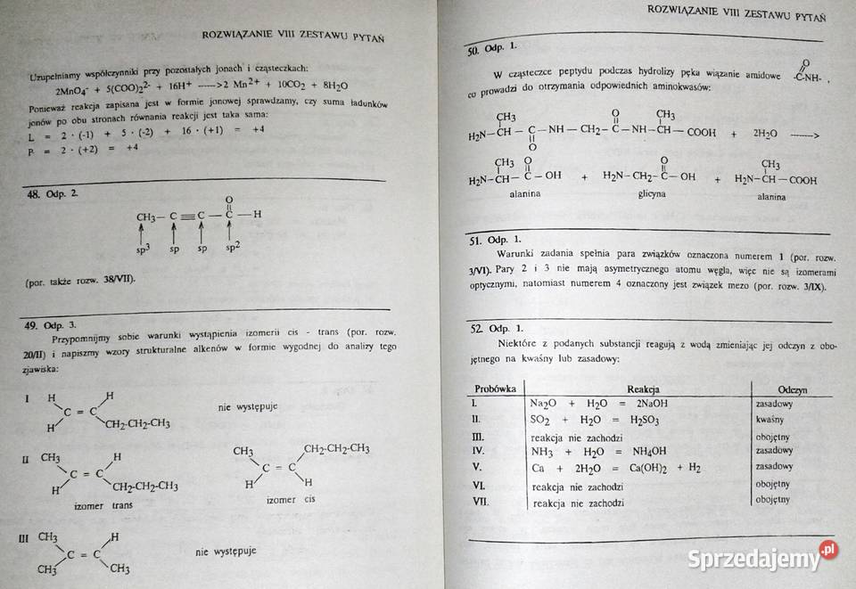 Chemia Testy z rozwiązaniami J Lubczak J Smela Pozostałe Chełm
