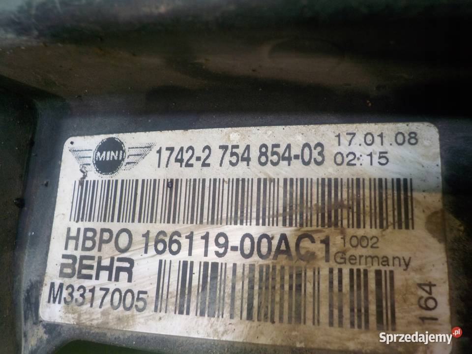 MINI CLUBMAN I R55 16 B 08r 5D wentylator Suków sprzedam