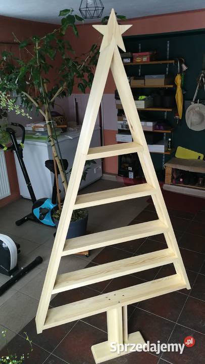 Świąteczna choinka drewniana choinka trókąt z Radków