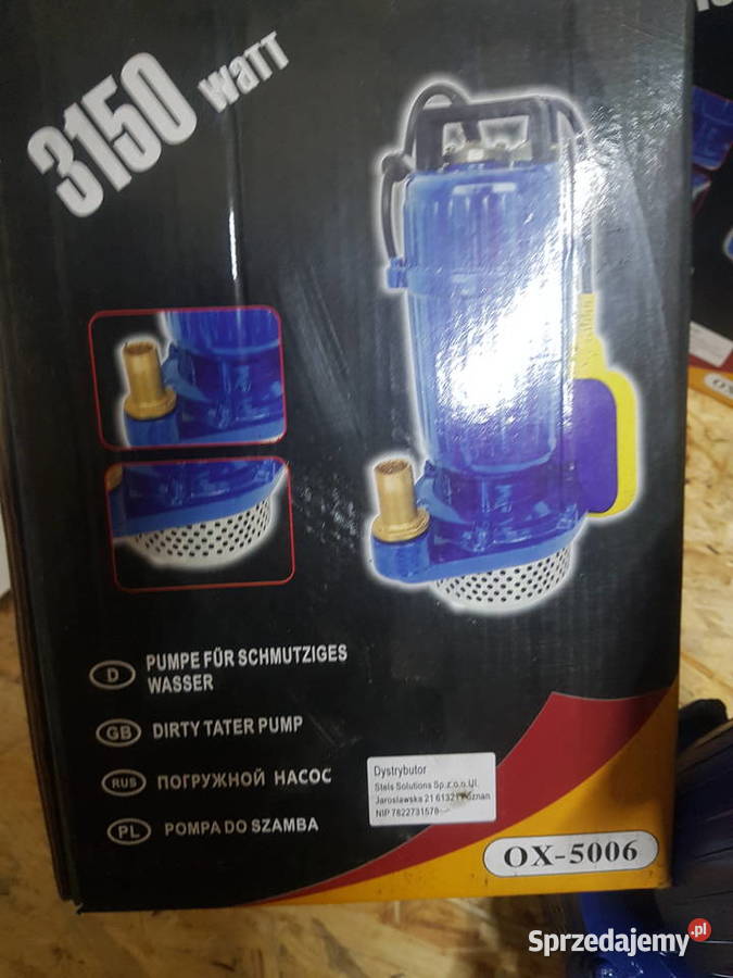 POMPA DO BRUDNEJ WODY 3150W PŁYWAK SITKO OX5006 Głogowa