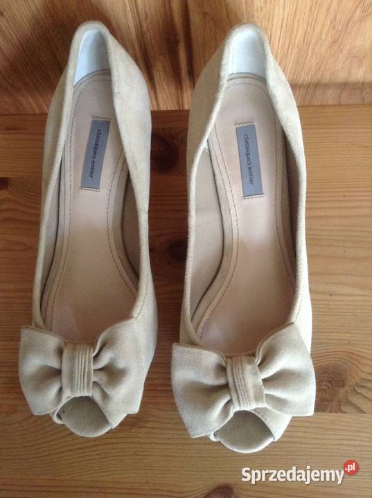 Czółenka damskie z zamszowej naturalnej skóry 38 opolskie Opole