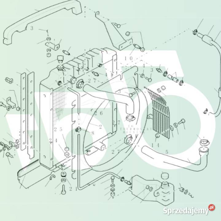 Chłodnica wody MODINE 1A17415 CNH 86013980