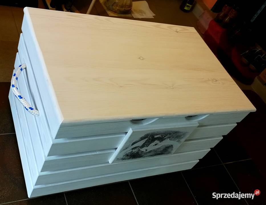 Skrzynia na zabawki kufer na akcesoria kota 50cm Pozostałe