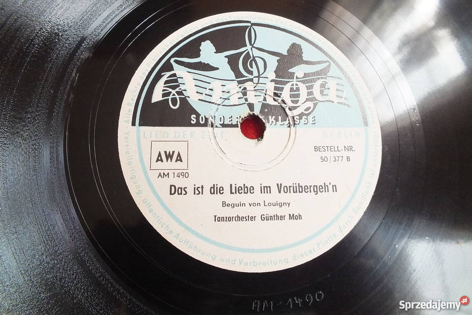 Płyta winylowa szelakowa niemiecka gruba ciężka