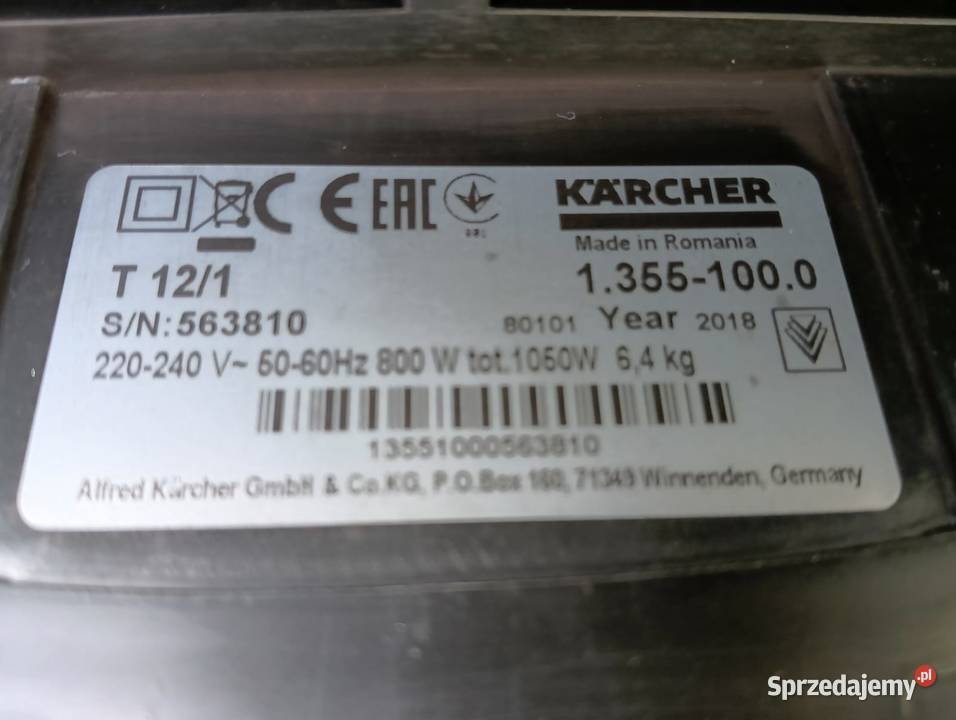 Odkurzacz Karcher T 121 Eco Gwarancja Wysyłka Radom sprzedam