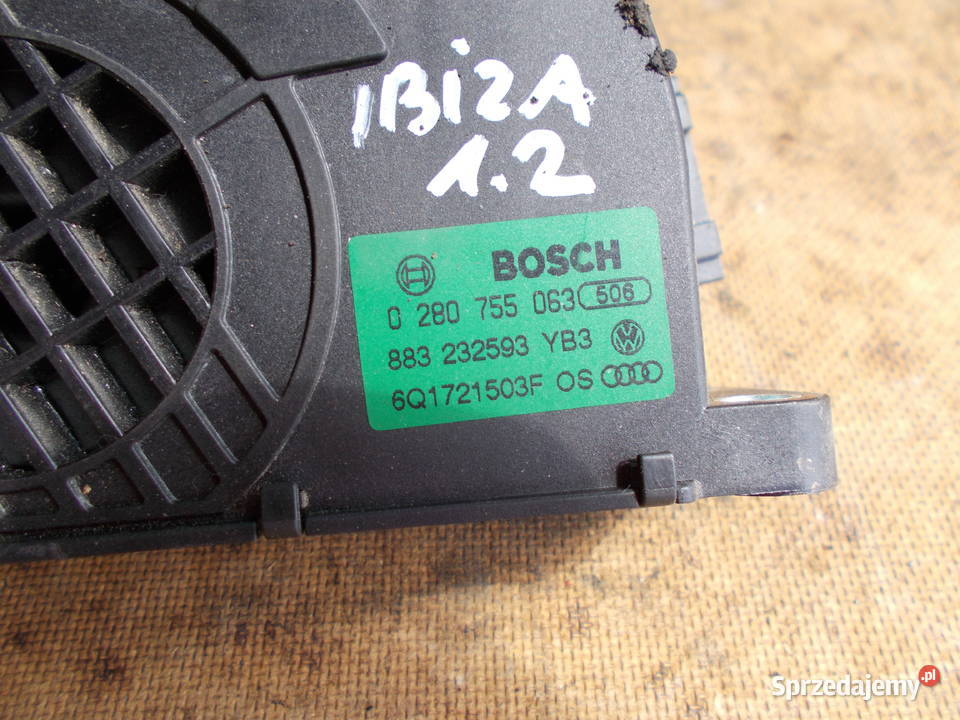 seat IBIZA 12 08r pedał gazu 6Q1721503F Zamość