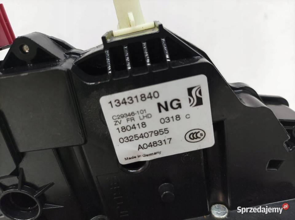 ZAMEK DRZWI PRAWY PRZÓD EU 13431840 Opel Corsa V Rok produkcji 2018 sprzedam