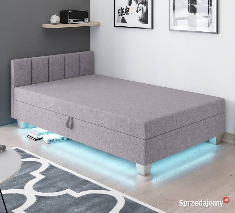 Łóżko jednoosobowe Tapczan do spania z materacem 90cm Wrocław