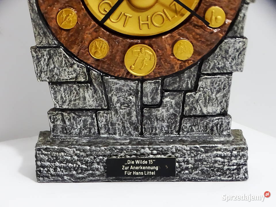 Zegar pamiątkowy z motywem kręglarskim Gut Holz Biłgoraj