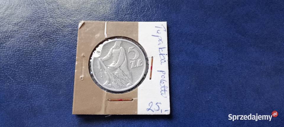 Stare monety 5 złotych 1959 Rybak PRL Polska Lesko