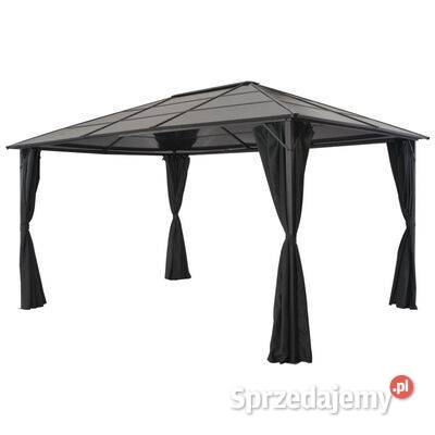 vidaXL Altana ogrodowa z zasłonami aluminiowa 4 mazowieckie