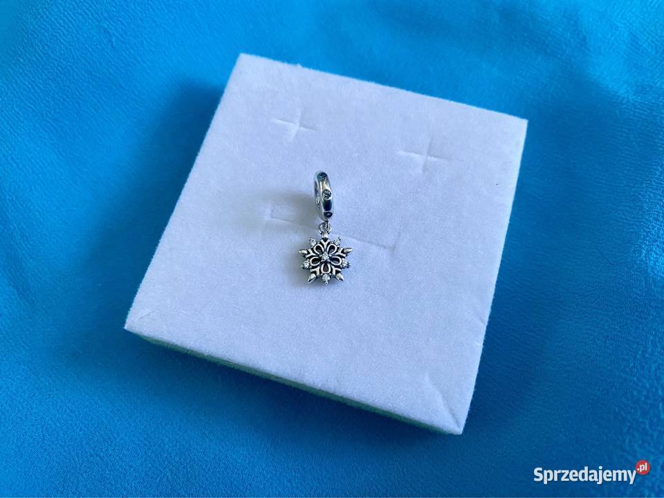 nowa mini zawieszka charm beads śnieżynka płatek srebro Gdynia