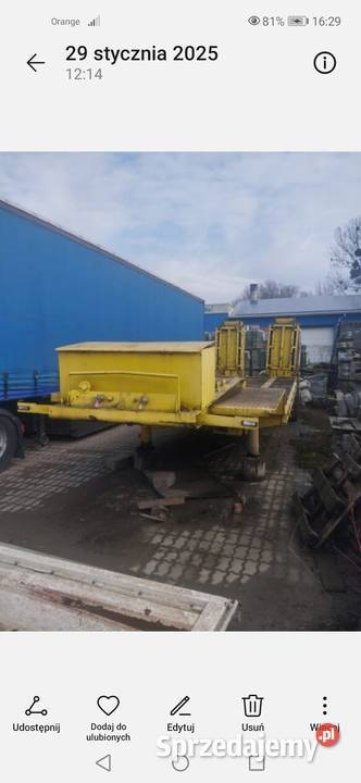 przyczepa ciężarowa lawety Lubawa sprzedam