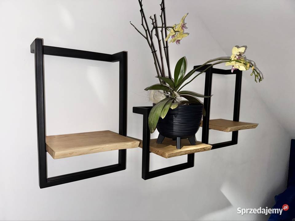 Półki w stylu loft Drewno czereśnia