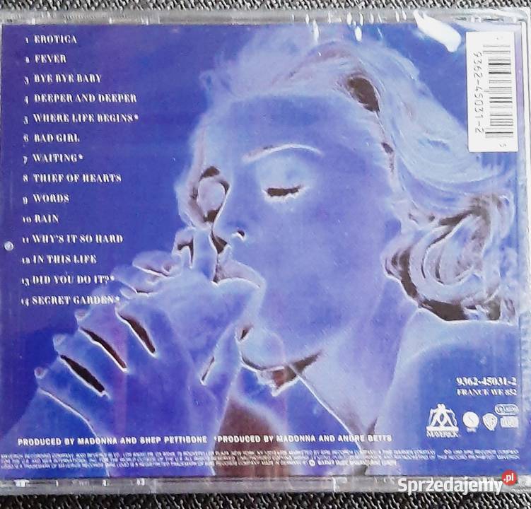 Wspaniały Album CD Madonna Erotica CD Nowa Folia śląskie Katowice