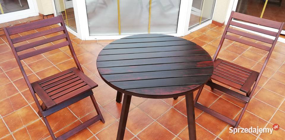 Stół stolik drewniany ogrodowy na balkon na Garwolin sprzedam