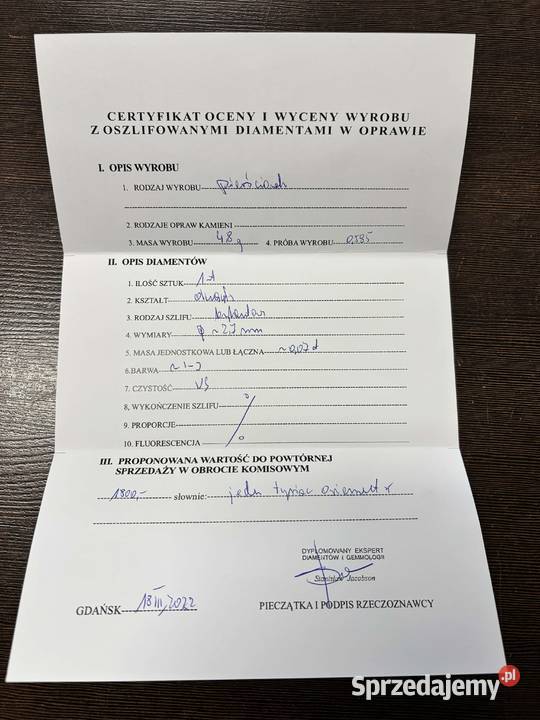 Złoty pierścionek pr 583 480g Rozmiar 14 z Elbląg