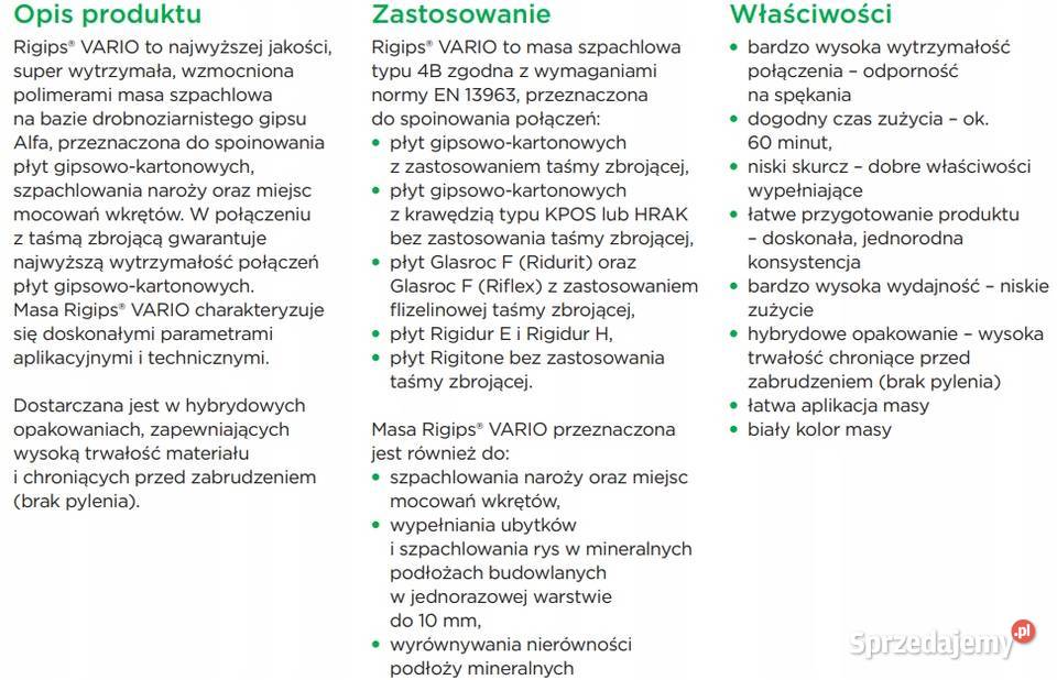 Rigips Vario 25 Gdów