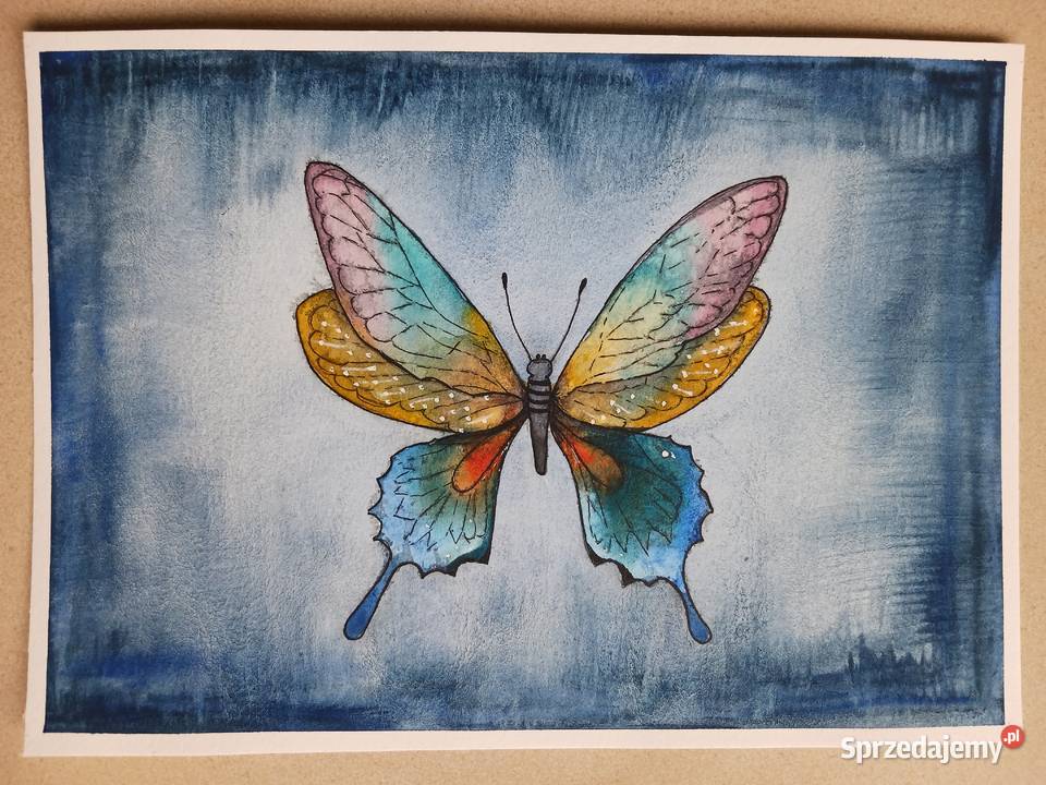 Akwarela Akwarelka Obraz pt Fantazja ok 21 x 30 Zabłocie