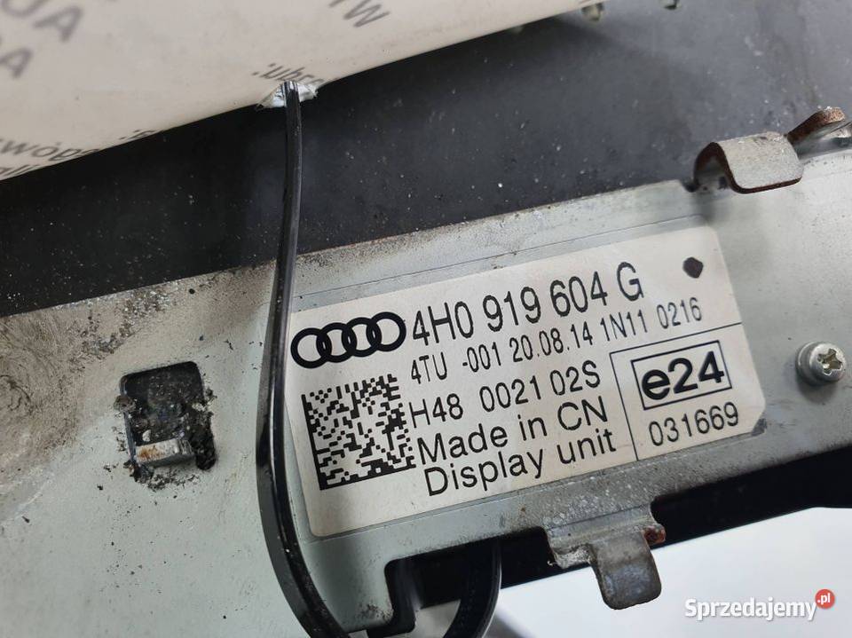 WYŚWIETLACZ PANEL AUDI A8 L D4 4H0919604G kujawsko-pomorskie sprzedam