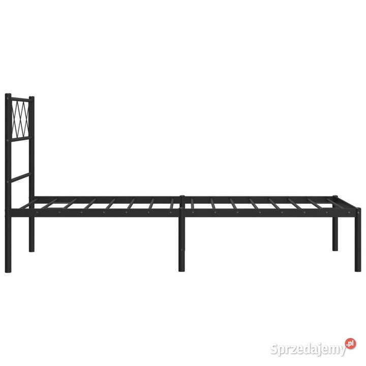 Łóżko Metalowe Czarne Rama Łóżka Ze Stelażem