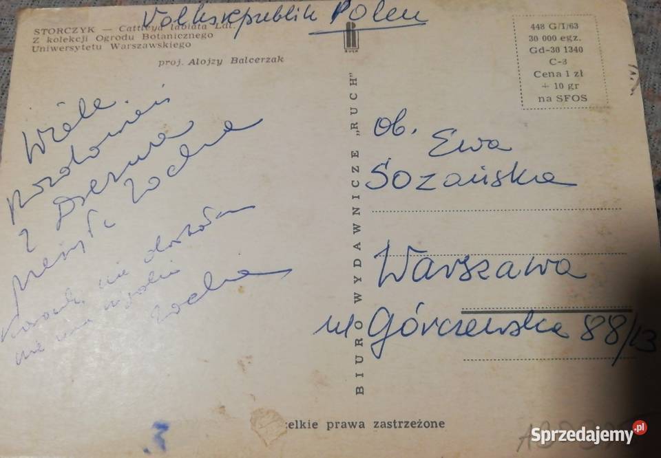 Balcerzak Alojzy kartki kolekcjonerskie Kraków