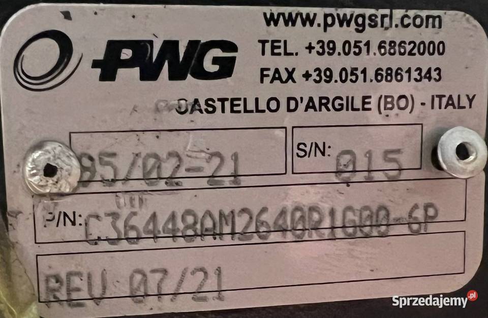 PWG C36448AM2640R1G006P C364 pompa hydrauliczna Układ hydrauliczny Poznań sprzedam