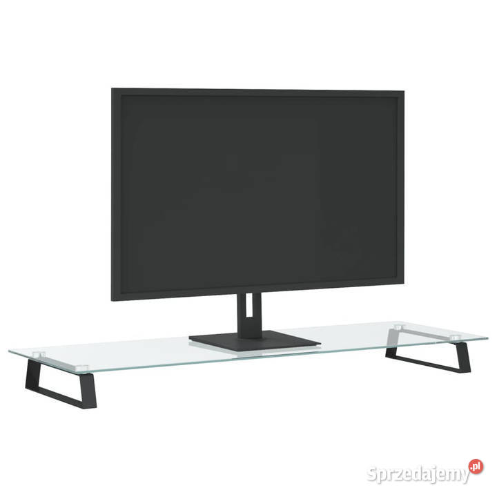 Podstawka pod monitor czarna 100x35x8 szkło Warszawa